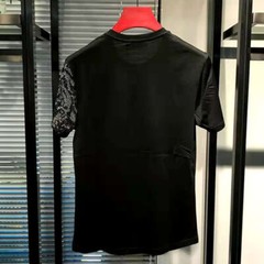 Hot Drilling Fashion 3D Tiger Rhinestones Summer Streetwear Luxury Men T-Shirt
