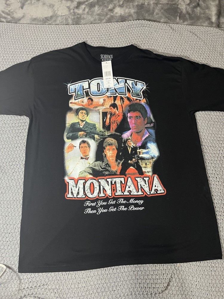 Scarface™ Who To Trust Tee Reason Clothing Mens T-Shirt SZ XXXL Tony Montana Rap