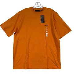 NWT Greg Norman Mens Orange Short Sleeve Shark Logo Crew Neck T-Shirt Summer -M-