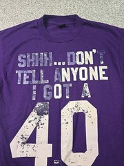 Vintage Screen Stars Shirt Mens Large Purple Dont Tell Anyone I Got A 4.0