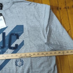 Sean John Collection Gray Heather Graphic Logo Crew Neck Short Sleeve T-Shirt XL