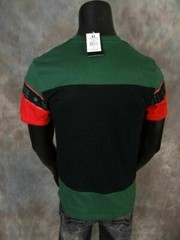 Mens Southpole T-Shirt Paneled Stripes Chest Logo Green Blue Or Black