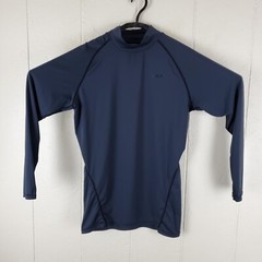 Tesla Shirt Mens Large Gray High Neck Logo Long Sleeve Stretch Pullover