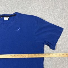 Gymshark Men’s Sz L Blue Power T-Shirt Cotton Blend Short Sleeve