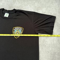 Vintage 90s New York City Probation Dept Shirt Mens M Black Police Graphic NYPD