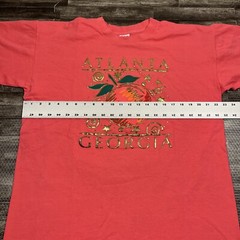 Vintage 90s Atlanta Georgia Graphic Tee XL Pink Single Stitch VTG Casual Unisex