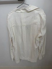 Mens Cubavera Sz L Beige Linen Blend Caribbean Button Up Shirt Great Details VGC