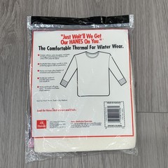 Vintage 90’s Deadstock Hanes Thermal Top Underwear Men’s L (42-44) 1993 NEW