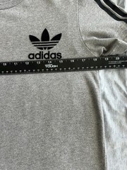 Adidas Originals Shirt Men’s Small Grey Marl Mods 2 Tone Ska Reggae Long Length