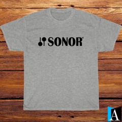 New Shirt SONOR Drums Music Logo Black/White/Grey/Navy T-Shirt Size S-3XL