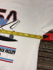 Vintage 1991 NASA Space Shuttle Art T Shirt Mens L White Spaceship Preppy 90s