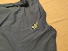 Life Is Crap Large Blue Tee Shirt Fishing Adventure .