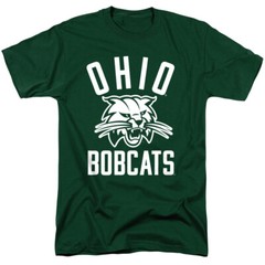 Ohio University Adult T-Shirt One Color Logo, Hunter Green, S-3XL