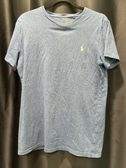 Polo Ralph Lauren M Custom Slim Fit Blue Heather ￼/ Cream Pony Logo