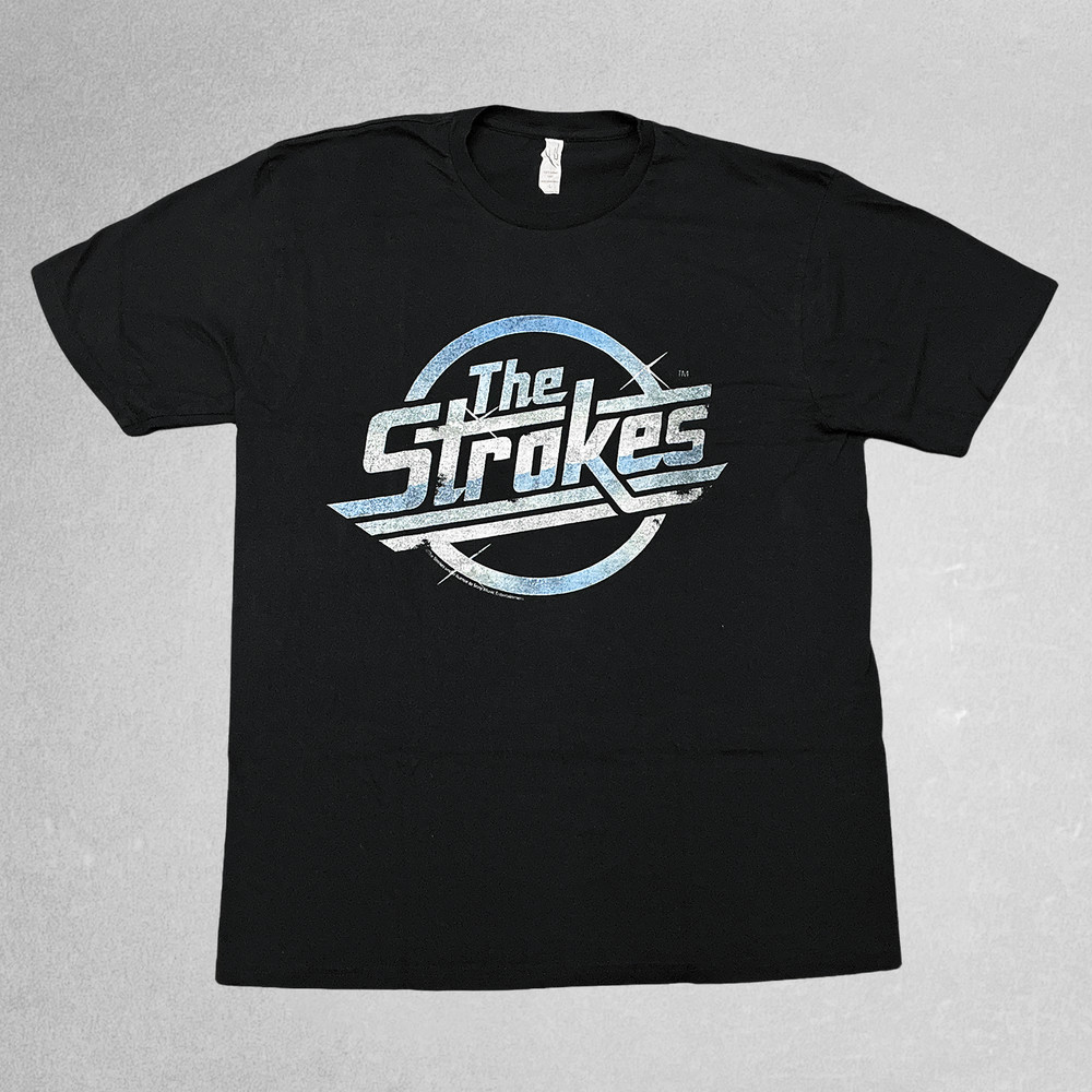 THE STROKES Logo BLACK T-Shirt – Size LARGE – New Without Tags