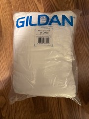 NWT Gildan Mens White Crew T-Shirts Set Of 5 Style G11002 All Size 2XL