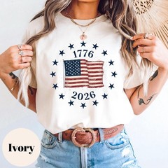 USA Flag 250 Years Shirt 1776 to 2026 Patriotic Anniversary Graphic Sweatshirt