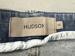 Hudson Cargo Pants Mens 40 Light Wash Denim Vintage Paint Splatter Distressed