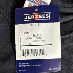 Jerzees Men’s Black Dri-Power Active ECU Pirate Graphic Crew Neck T-Shirt XL