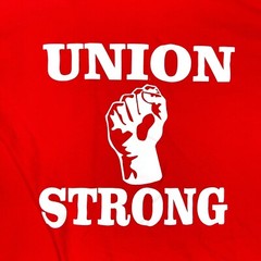 Union Strong Fist Red 2XL Sada Tshirt Retro Vintage