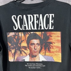 Scarface Tony Montana Embroidered Logo Graphic Print T-Shirt Men’s Size Small