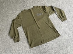 Racks and Reels Green Long Sleeve Crew Neck Graphic T-Shirt Men’s M Cotton