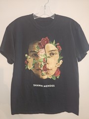 Shawn Mendes Self Titled LP Art Medium Mens Black Graphic Logo Short Sleeve Tee