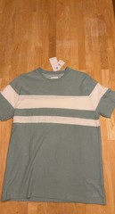 Denim & Flower Ricky Singh Slub Stripe T-Shirt L