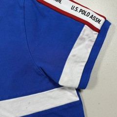y2k US Polo Assn. USPA Blue Polo Shirt Men’s Size L Preppy Streetwear Big Pony