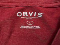 ORVIS CLASSIC COLLECTION T SHIRT MENS LARGE RED FLY FISHING SPORTING GOODS L