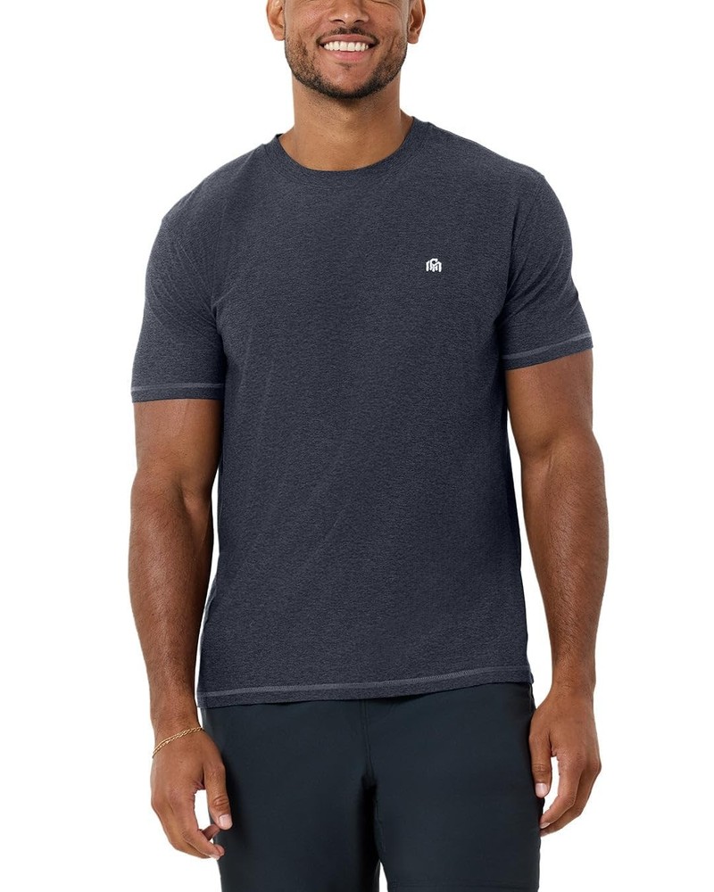 Workout Shirts for Men Fitted Dry Fit Athletic Gym Running Sport Tees Mens Ts…