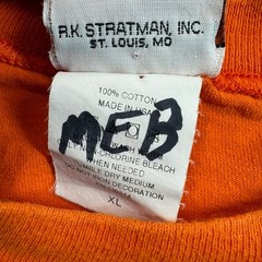 VTG Harley Davidson Tank Shirt Mens XL Orange Sleveless Sturgis Motorcycle USA