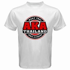 AKA Thailand Gym Muay Thai MMA Kick Boxing Men’s White T-Shirt Size S-5XL