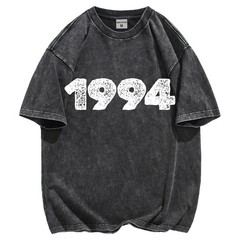 Vintage Letter Graphic T-Shirt 100% Cotton Oversized Streetwear Lace Up Tee
