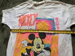 Vintage Mickey Mouse Sleep Shirt White One Size Hawaii Wave Zone Sherry 90s USA