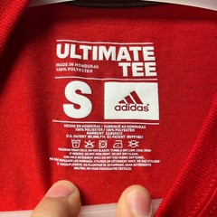 Adidas Ultimate Tee Men’s T-Shirt Size S Red Athletic Gym Short Sleeve Polyester