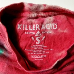 Killer Acid mens tie dye long sleeve shirt size small psychedelic skull back hit