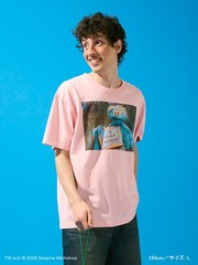 SESAME STREET 【UNISEX】Vintage Photo T-Shirt Size M / L Pink From JP NEW