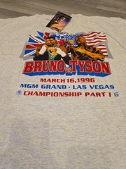 Vintage 1996 Mike Tyson Vs Frank Bruno T-Shirt Large DEADSTOCK MGM USA TAGS 90 L
