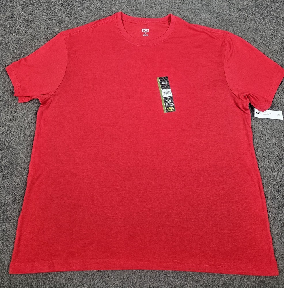 Men’s Crew Neck T Shirts XL Athletic Works Red Lot of 3 Short Sleeve 48 in Chest