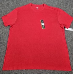 Men’s Crew Neck T Shirts XL Athletic Works Red Lot of 3 Short Sleeve 48 in Chest