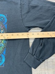 Vintage Bill Bell Shirt Mens Medium Black Anvil Wizard Astronomer Long Sleeve