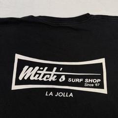 Mitch’s Surf Shop Men’s Long Sleeve Graphic T-Shirt Size Large Black Classic