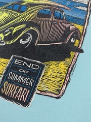 Rare Vintage 90s End Of Summer Surfari Beetle Beach Surf Nature XL Tee Art