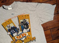 VTG 2001 Super Bowl 35 Baltimore Ravens NY Giants Ticket Tee T-Shirt – XL – NWT