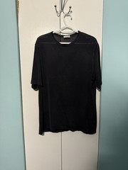 Vintage Gran Sasso Mens T-Shirt Large (50-52) Blue 100% Silk Italy Very Good