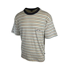 Billabong Men’s Cream T-Shirt Horizontal Striped Baxter Tee S/S (S17)