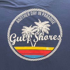 Gulf Shores Alabama Shirt XL Navy Blue Another Day In Paradise Short Sleeve