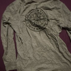 American Eagle Men’s Gray Graphic Logo Crew Neck Long Sleeve T-Shirt Size M
