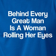 BEHIND EVERY GREAT MAN Valentine’s Day gift funny couples husband wife T-Shirt
